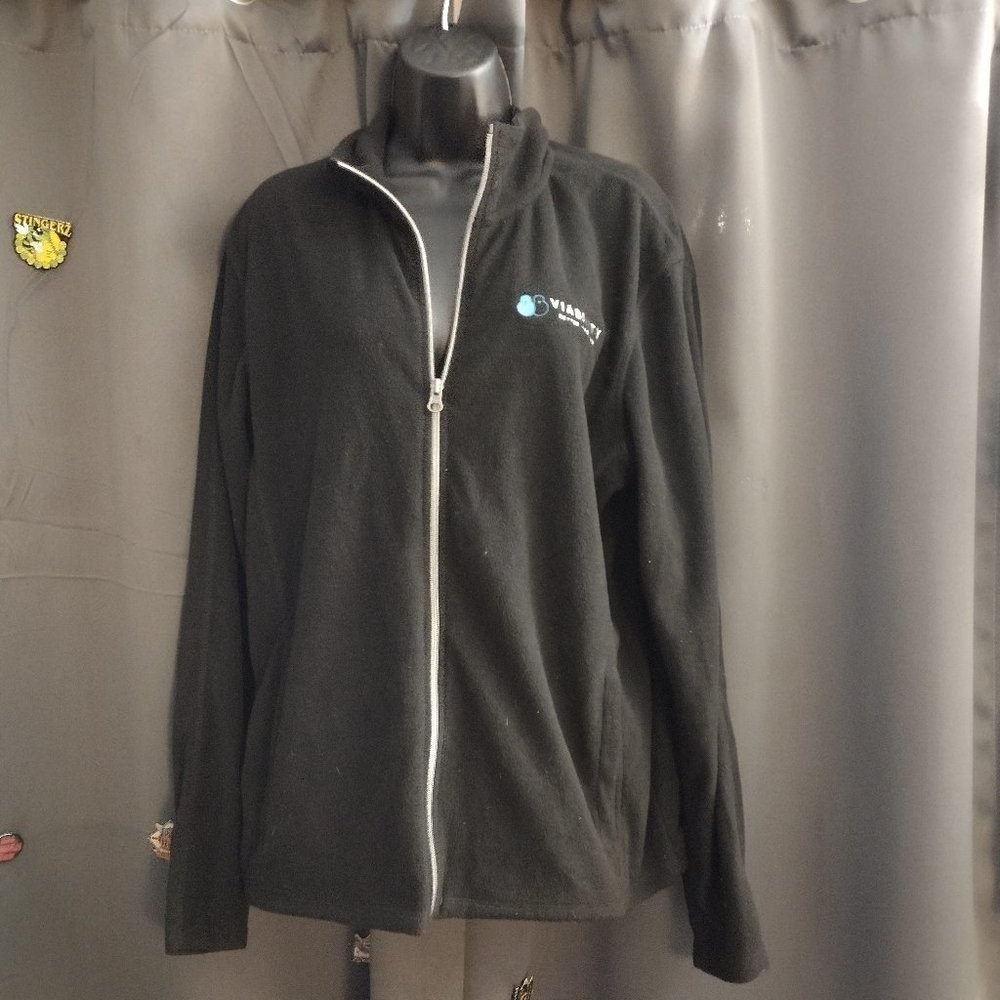 Port Authority Zip up Fleece Jacket Sweatshirt Size M
